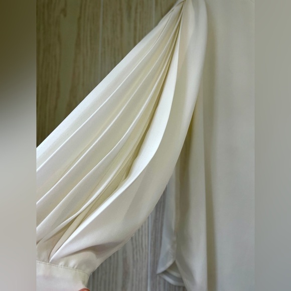 Black Label by Chicos Ivory Stunning Blouse Size 2 or LARGE 12 EUC - Picture 3 of 5